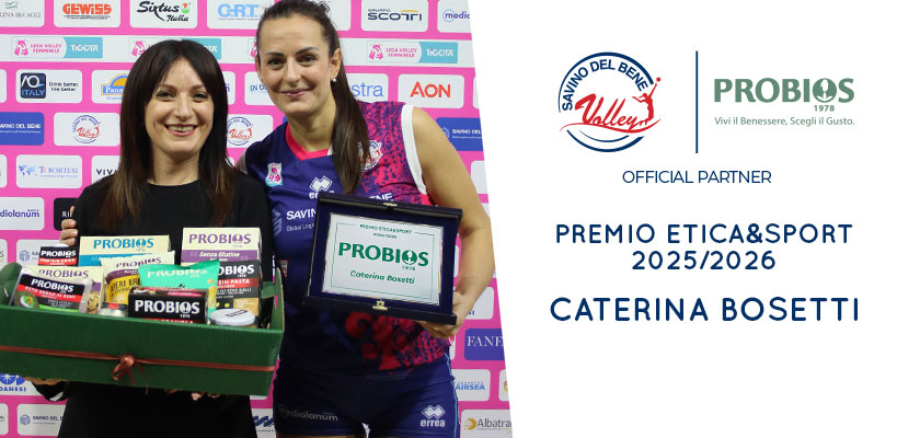 Premio Etica&Sport Probios 2025/2026: Caterina Bosetti premiata per i valori autentici dello sport
