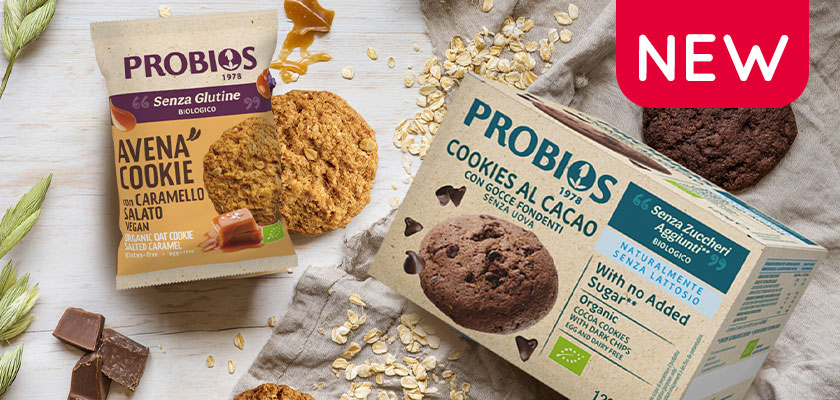 Nuovi Cookies Probios: cacao fondente o caramello salato?